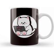 Baskı Dükkanı Code Girl Cat Computer Science Developer Internet Debugging Kupa