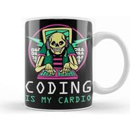Baskı Dükkanı Coding Is My Cardio Funny Coding Gift Kupa