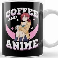Baskı Dükkanı Coffee And Anime Cute Kawaii Girl Coffee Cup Porselen Kupa