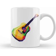 Baskı Dükkanı Colorful Guitar In Vector Wpap Pop Kupa Bardak