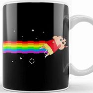 Baskı Dükkanı Crayon Shin Chan Nyan Cat Kupa