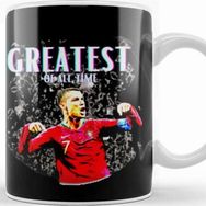 Baskı Dükkanı Cristiano Ronaldo Greatest Of Al Time Kupa