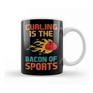 Baskı Dükkanı Curling Bacon Of Sports Curling Player Team Coach Stones Kupa Bardak