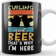 Baskı Dükkanı Curling Beer Coach Team Crew Curling Stones Broom Sweeping Kupa Bardak