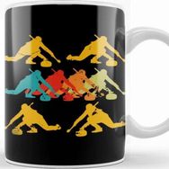 Baskı Dükkanı Curling Player Crew Team Coach Stones Winter Ice Sports Kupa Bardak