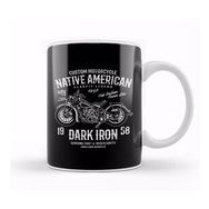 Baskı Dükkanı Custom Motorcycle Native American Dark Iron Kupa Bardak