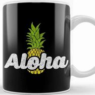 Baskı Dükkanı Cute Aloha Pineapple Hawaiian Fruit Theme Kupa