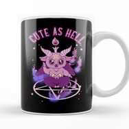 Baskı Dükkanı Cute As Hell Anime Kawaii Baphomet Pastel Goth Pun Kupa