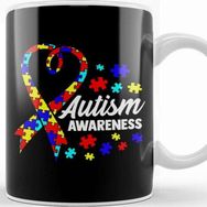 Baskı Dükkanı Cute Autism Awareness Autistic Unique Colorful Kupa
