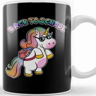 Baskı Dükkanı Cute Back To School Unicorn Student With Backpack Kupa