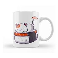 Baskı Dükkanı Cute Cat Sushi Salmon 05 Kupa