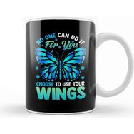 Baskı Dükkanı Cute Choose To Use Your Wings Butterfly Motivation Kupa
