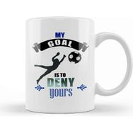 Baskı Dükkanı Cute Diving Goalkeeper Soccer Goalie Defend Goal Kupa Bardak