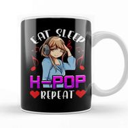 Baskı Dükkanı Cute Eat Sleep K Pop Repeat Kpop Korean Music Kupa