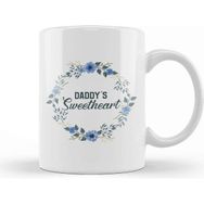 Baskı Dükkanı Cute Floral Daddys Sweetheart Daughter Flowers Kupa