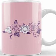 Baskı Dükkanı Cute Flowers Illustration Kupa