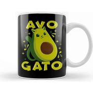 Baskı Dükkanı Cute & Funny Avogato Avocado Cat Pun Kupa Bardak