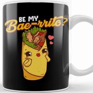 Baskı Dükkanı Cute & Funny Be My Bae Rrito Bae Burrito Pun Kupa Bardak