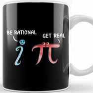 Baskı Dükkanı Cute & Funny Be Rational Get Real Mathematics Pun Kupa Bardak