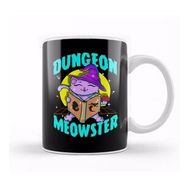 Baskı Dükkanı Cute & Funny Dungeon Meowster Gamer Cat Pun Kupa Bardak
