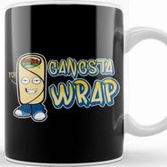 Baskı Dükkanı Cute & Funny Gangsta Wrap Yo! Burrito Rap Food Pun Kupa Bardak