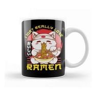 Baskı Dükkanı Cute & Funny I Just Really Love Ramen Anime Cat Kupa Bardak