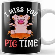 Baskı Dükkanı Cute Funny I Miss You Pig Time Baby Piglet Pun Kupa