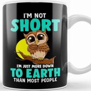 Baskı Dükkanı Cute Funny Im Not Short Im Just Down To Earth Kupa