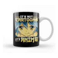 Baskı Dükkanı Cute & Funny It's Not Cartoons It's Anime Obsessed Beyaz 330 ml Porselen Kupa Bardak