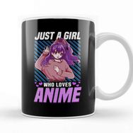 Baskı Dükkanı Cute Funny Just A Girl Who Loves Anime Kupa