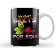 Baskı Dükkanı Cute Funny My Heart Beets For You Romantic Pun Kupa
