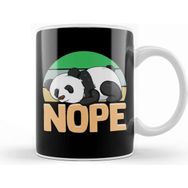 Baskı Dükkanı Cute Funny Nope Sleepy Napping Lazy Panda Kupa330 ml - Beyaz