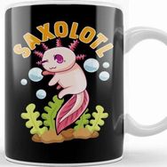 Baskı Dükkanı Cute Funny Saxolotl Adorable Axolotl Playing Sax Kupa