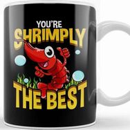 Baskı Dükkanı Cute & Funny You're Shrimply The Best Shrimp Pun Beyaz 330 ml Porselen Kupa Bardak
