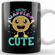 Baskı Dükkanı Cute & Funny You're Waffle Y Cute Waffle Pun Beyaz 330 ml Porselen Kupa Bardak