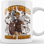 Baskı Dükkanı Cute Future Shield Maiden Nordic Viking Warrior Kupa