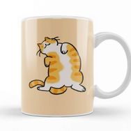 Baskı Dükkanı Cute Ginger Cat Orange Tabby Cat Kedi Kupa