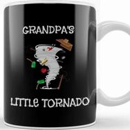 Baskı Dükkanı Cute Grandpa S Little Tornado Kids Kupa