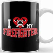 Baskı Dükkanı Cute I Love My Firefighter Firefighting Family Kupa
