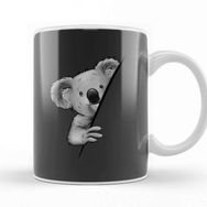 Baskı Dükkanı Cute Marsupial Funky Koala Illustration Fancy Koalabear T Beyaz 330 ml Porselen Kupa