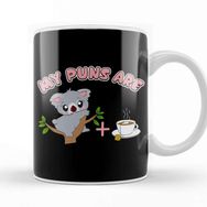 Baskı Dükkanı Cute My Puns Are Koala Tea Koalatea Quality Pun Beyaz 330 ml Porselen Kupa