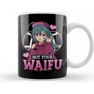 Baskı Dükkanı Cute Not Your Waifu Anime Girl Japanese Manga Porselen Beyaz Kupa