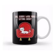 Baskı Dükkanı Cute Oh Sorry Were You Sitting Here Cat Funny Kupa Bardak