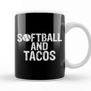 Baskı Dükkanı Cute Softball And Tacos Softball Players Beyaz 330 ml Porselen Kupa