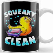Baskı Dükkanı Cute Squeaky Clean Rubber Duck Bath Time Duckling Kupa Bardak