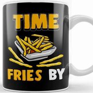 Baskı Dükkanı Cute Time Fries By Funny French Fry Food Pun Kupa