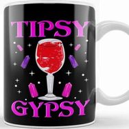 Baskı Dükkanı Cute Tipsy Gypsy Funny Halloween Drinking Wine Kupa