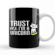Baskı Dükkanı Cute Trust Me I'm A Unicorn Cat Kitty Unicorn Beyaz 330 ml Porselen Kupa Bardak