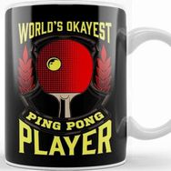 Baskı Dükkanı Cute World S Okayest Ping Pong Player Table Tennis Beyaz 330 ml Porselen Kupa Bardak