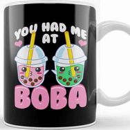 Baskı Dükkanı Cute You Had Me At Boba Anime Kawaii Bubble Tea , Kupa
